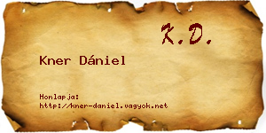 Kner Dániel névjegykártya